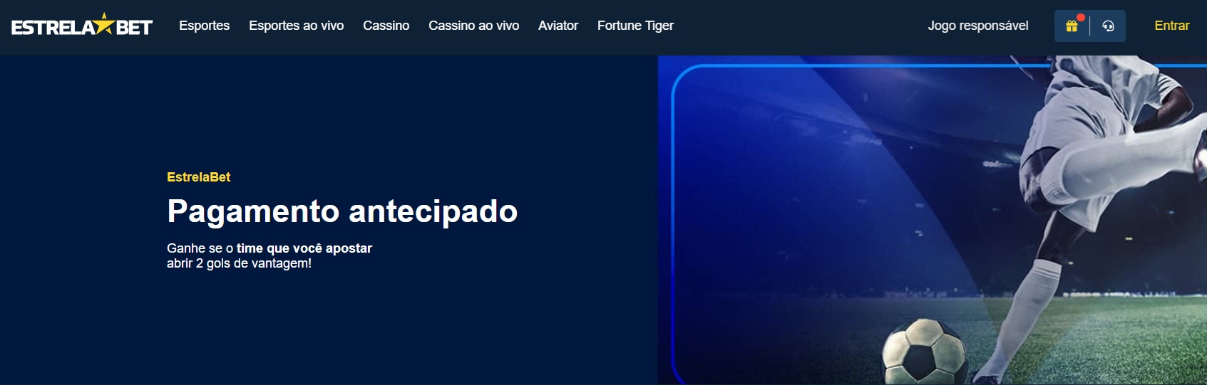 foto da promocao de pagamento antecipado Estrela Bet