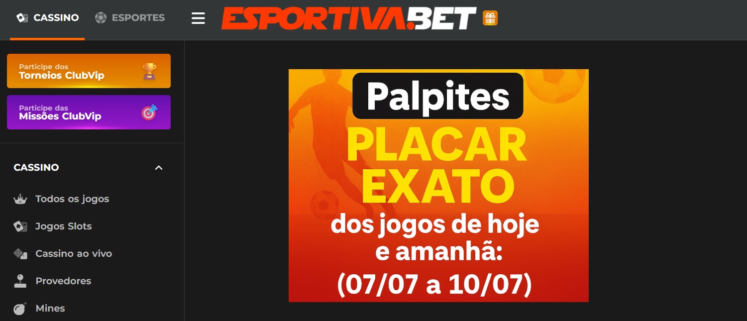 palpites placar exato hoje e amanha