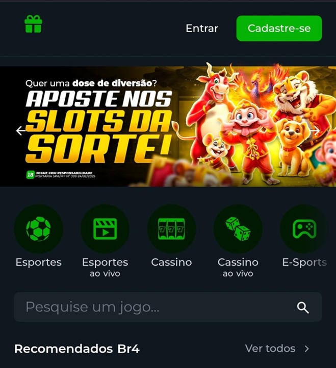 Foto do site oficial para iniciar tutorial de como sacar br4bet