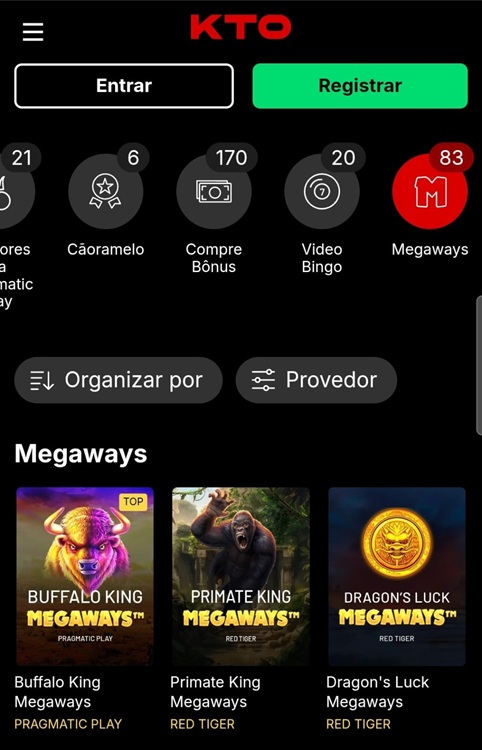 Jogos slots megaways na KTO