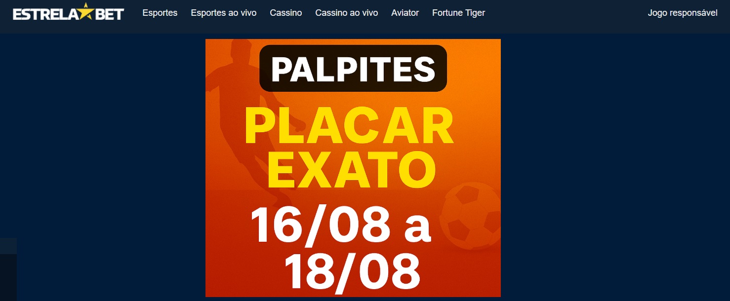 palpites placar exato hoje e amanha