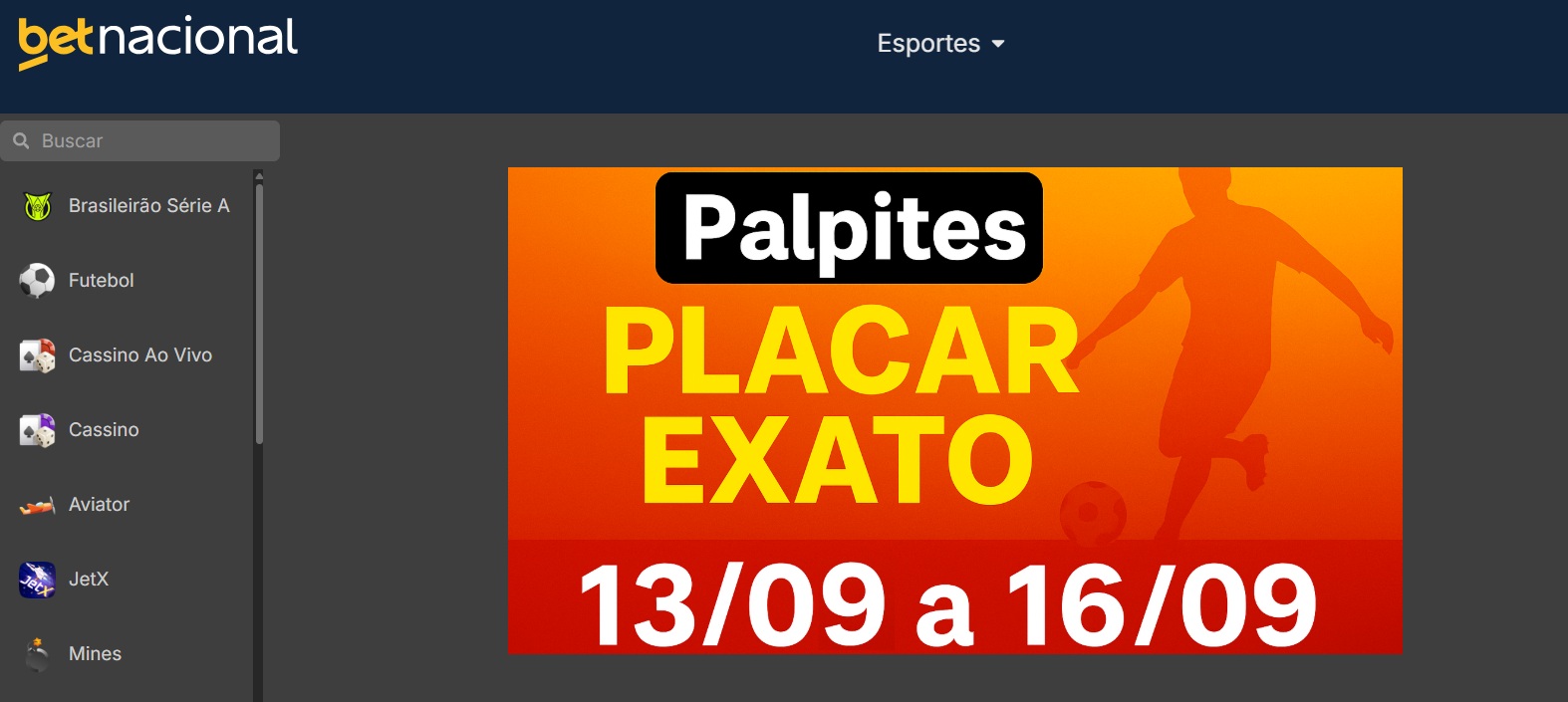 Placar exato da betnacional apostas e palpites