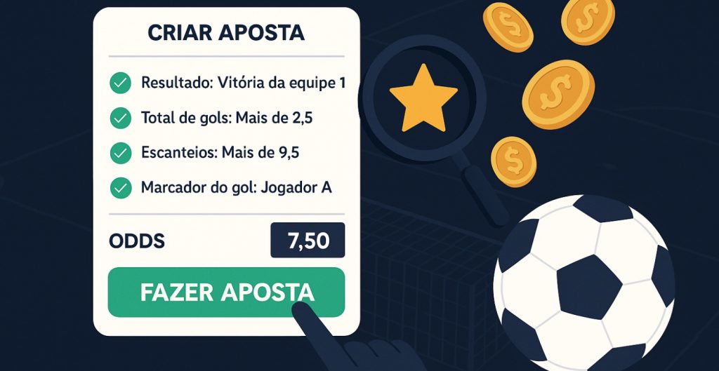 funcao criar aposta ou betbuilder sendo usada como exemplo