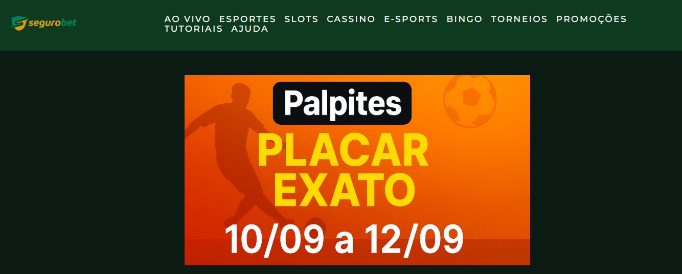 Palpites placar exato jogos de hoje 10 a 12 setembro